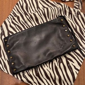 Linea Pelle Studded Black Clutch